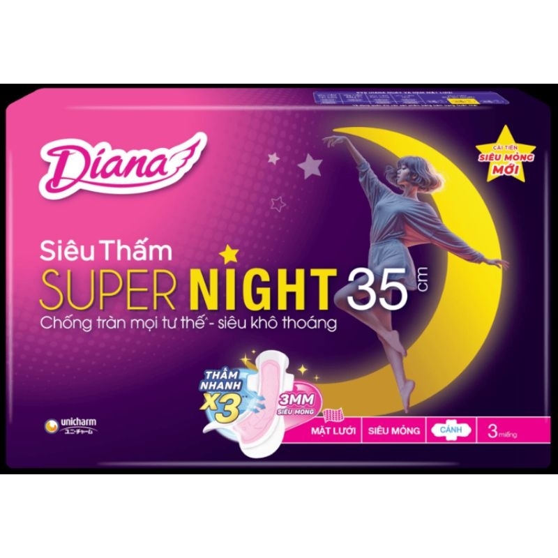 combo 2 gói băng vệ sinh Diana Bạn đêm đủ loại (tùy chọn )