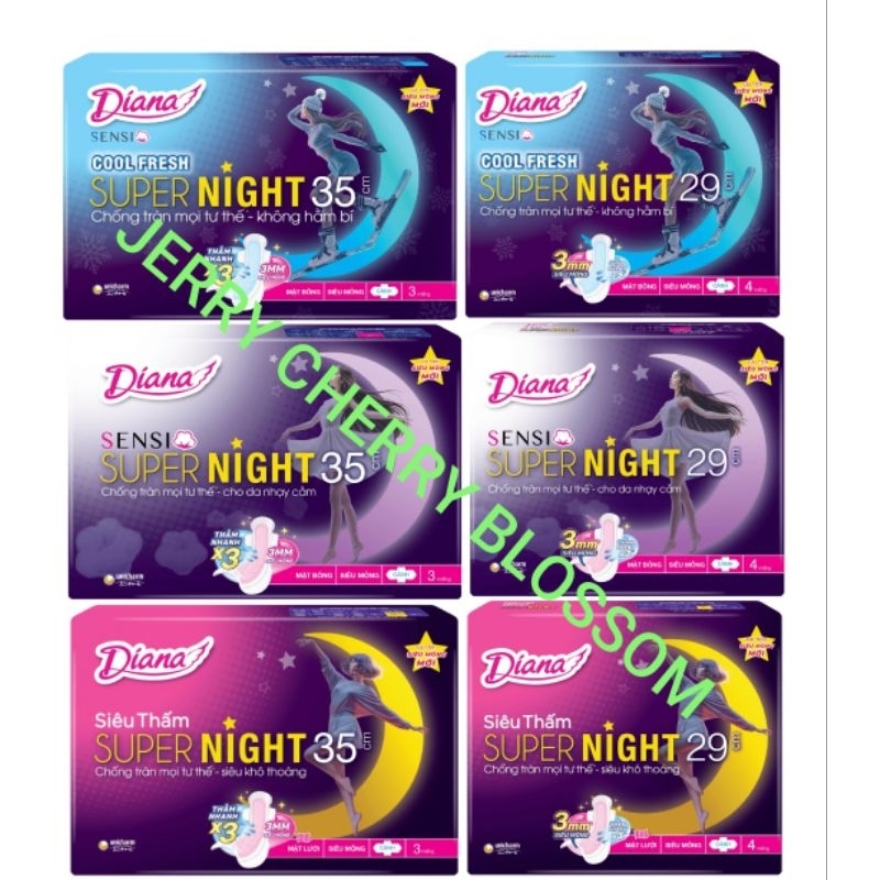 combo 2 gói băng vệ sinh Diana Bạn đêm đủ loại (tùy chọn )