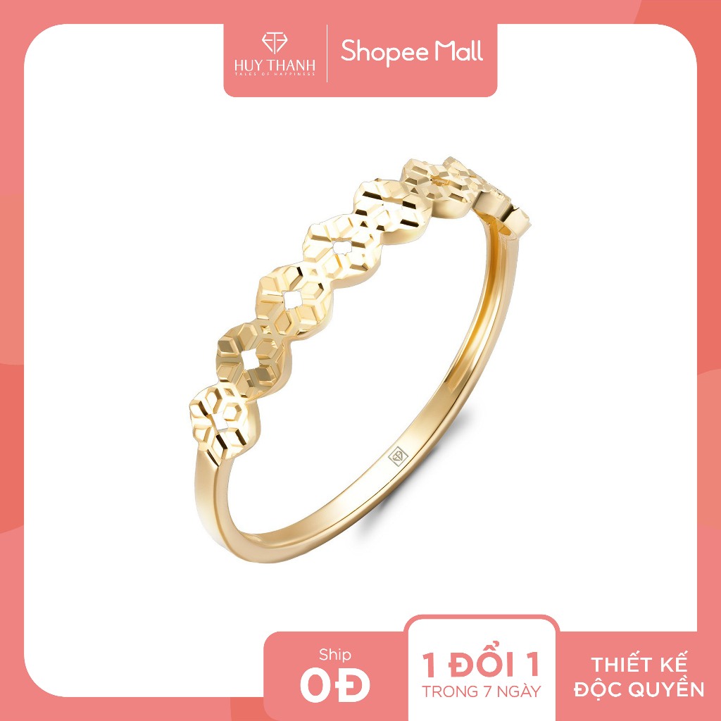 Nhẫn Nữ Họa Tiết Kim Tiền Phay Sáng Lấp Lánh NZ022 Vàng Tây 10k Huy Thanh Jewelry
