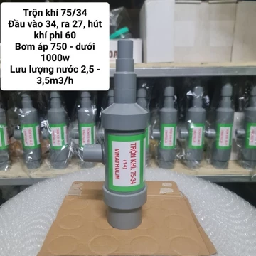 Bộ trộn khí Ejector /Venturi VINATHULIN D75/34 trong xử lí nước giếng khoan nhiễm sắt (Shop cũ máy lọc nước VINATHULIN)