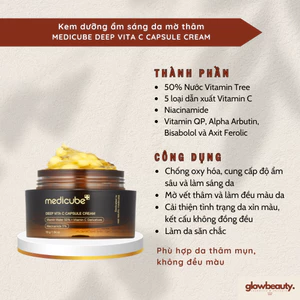 Kem dưỡng ẩm 55g sáng da mờ thâm Medicube DEEP VITA C CAPSULE CREAM