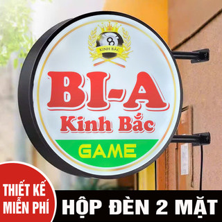 Biển Quảng Cáo Hút Nổi , Biển Mica Hút Nổi , Hộp Đèn , In 2 mặt , có thanh treo ( KT 60*60cm)