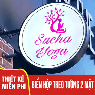 Biển Quảng Cáo Hút Nổi , Biển Mica Hút Nổi , Hộp Đèn , In 2 mặt , có thanh treo ( KT 60*60cm)