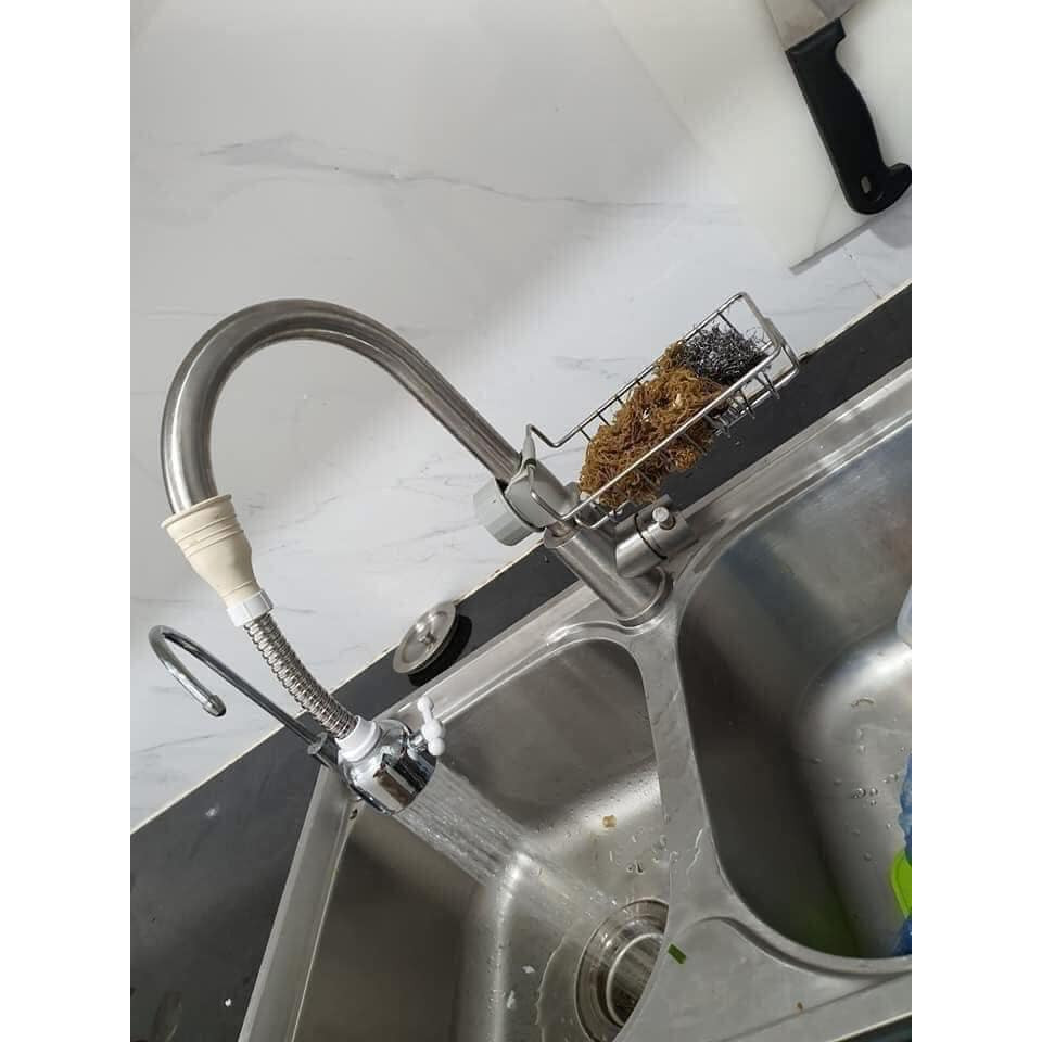 VÒI TĂNG ÁP BỒN RỬA HAI CHẾ ĐỘ, ĐẦU NỐI CAO SU SIÊU TIỆN DỤNG
