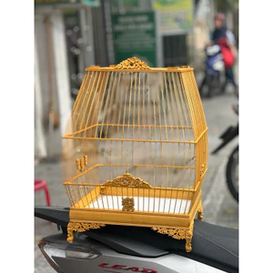Lồng thành phẩm( ship nguyên lồng) lồng sing kiềng chạm hoa mai fom đấu và cao kèm đủ phụ kiện