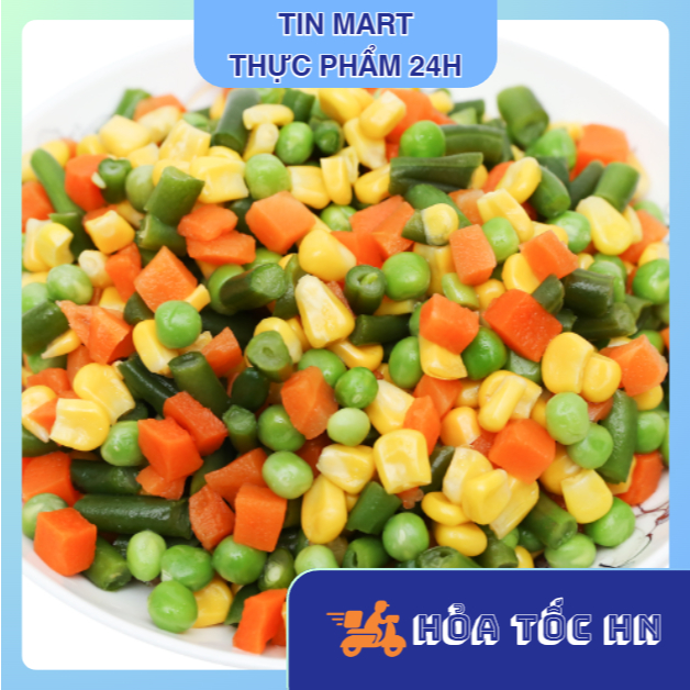 Rau Củ Salad 1Kg, rau củ hỗn hợp trộn sẵn làm mì trộn, cơm rang ...