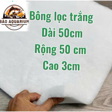Bông lọc nước trắng size 50x50 , vật liệu lọc bể cá | Gòn ép 50x50 lọc nước loại dày tốt