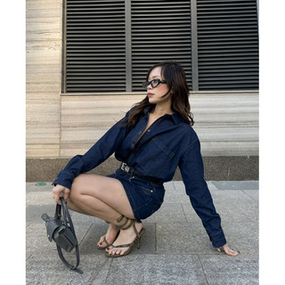 MIDDUA - SM028/SM037 Sơmi denim dáng dài, form rộng