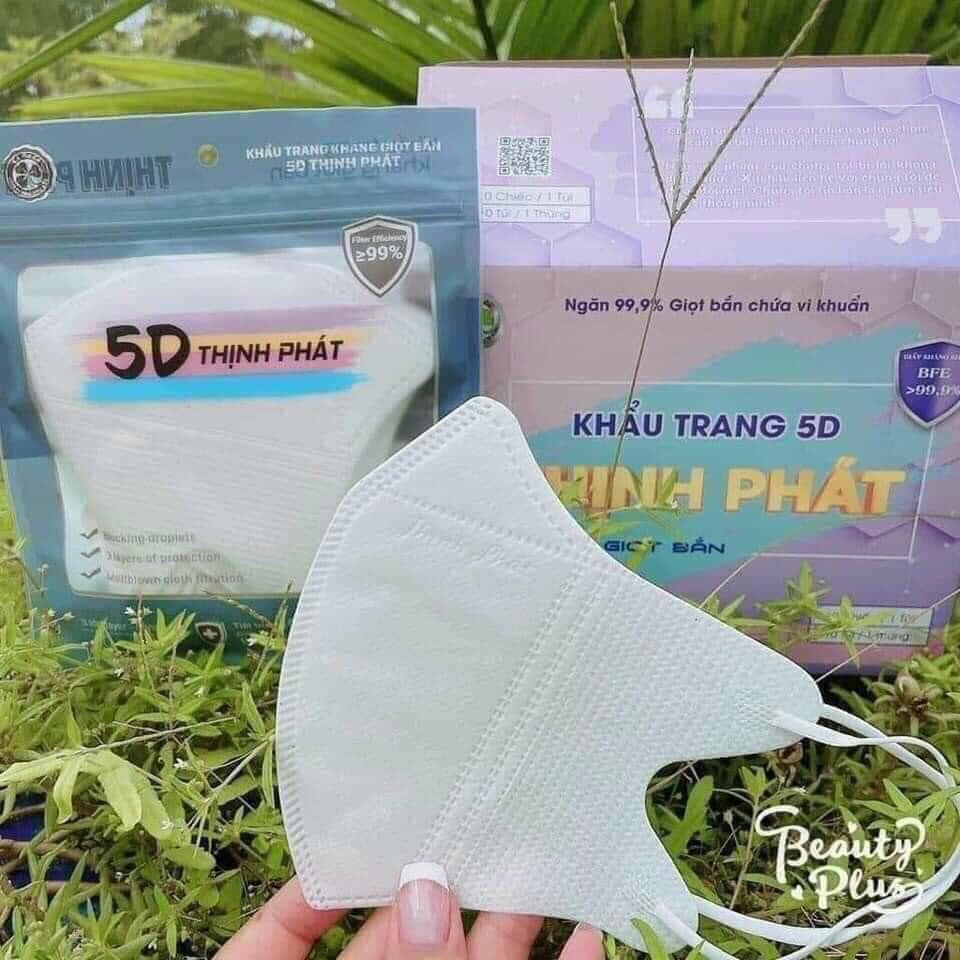 THÙNG 100 CHIẾC KHẨU TRANG 5D THỊNH PHÁT SIÊU TIỆN DỤNG