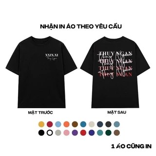 Áo In Theo Yêu Cầu Mẫu Ngày Tháng Năm Oversize Tay Lỡ Chic bebe Cotton 100%