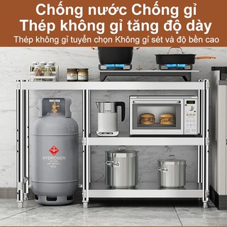 Kệ inox nhà bếp 3 tầng Kệ bếp gas inox 304 Kệ Để Đồ Inox