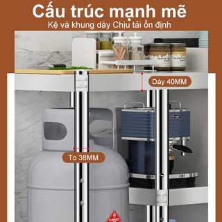 Kệ inox nhà bếp 3 tầng Kệ bếp gas inox 304 Kệ Để Đồ Inox