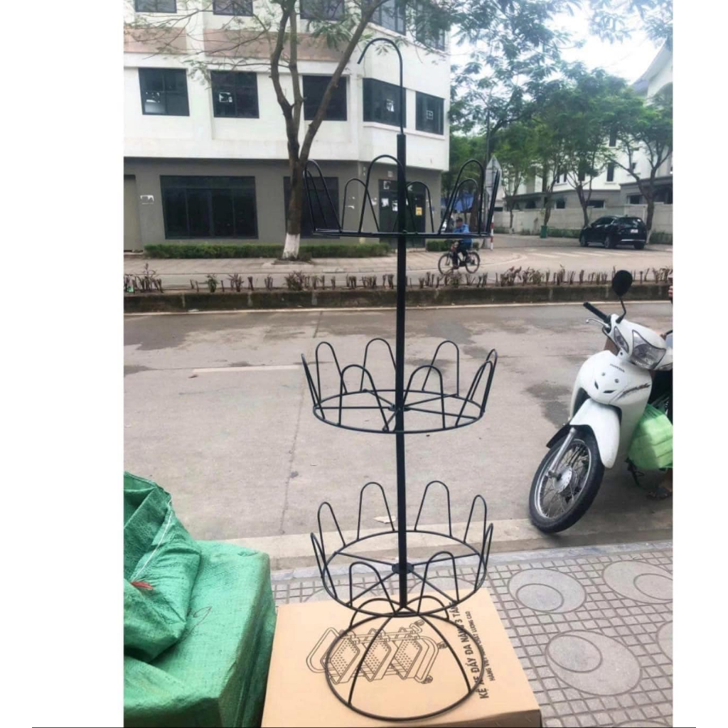 GIÁ PHƠI GIÀY DÉP 3 TẦNG XOAY 360 ĐỘ SIÊU TIỆN DỤNG