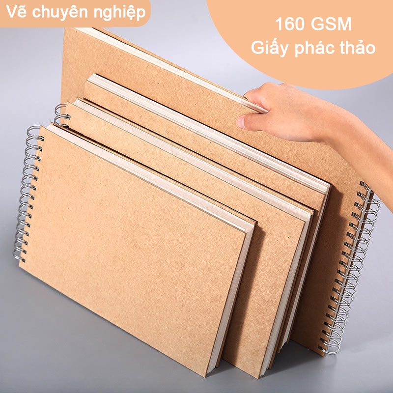 Hàng tn khoGiấy Vẽ Phác Thảo Chuyên Nghiệp 160GSM Dày - Khô A4/A5/8K/16K - Giấy Graffiti, Nghệ Thuật, Sketching