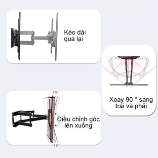 VARB Giá đỡ TV 32-70 inch Giá treo tivi nghiêng tải trọng 50kg Ủng hộ xoay và nghiêng ỐNG KÍNH TỐI ĐA 400X400 MM