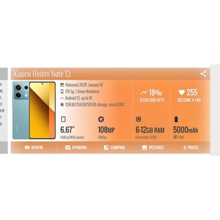 Lưng vỏ xiaomi redmi note 13 5g zin, nắp lưng, lưng pin vỏ redmi 2312DRAABG, 2312DRAABI