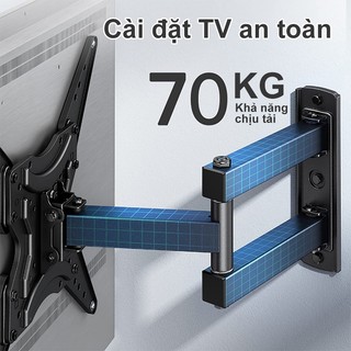 VARB Giá treo tivi xoay đa năng14-55 inch Giá treo tường TV khớp nối chuyển động đầy đủ, có xoay và nghiêng