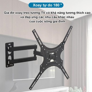 VARB Giá treo tivi xoay đa năng14-55 inch Giá treo tường TV khớp nối chuyển động đầy đủ, có xoay và nghiêng