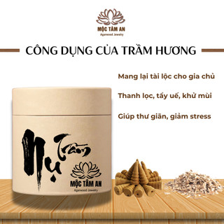 Nụ trầm hương cao cấp Mộc Tâm An, nhang sạch, xông nhà, văn phòng hộp 35 nụ - Loại CAO CẤP THƯỢNG HẠNG
