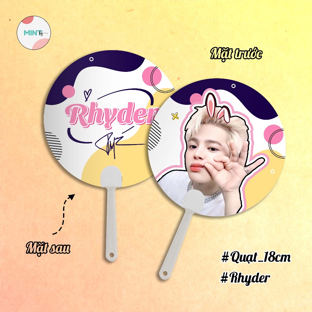 [Handmade] Quạt tròn cầm tay Rhyder - 18cm | Shopee Việt Nam