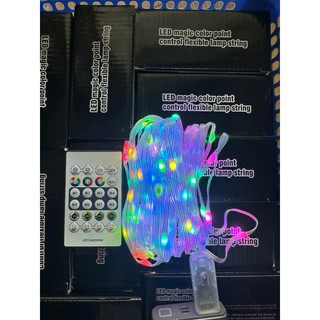 Đèn Led Cảm Ứng nháy đuổi 20 Mét 200 Hạt Led Dây đèn LED trang trí RGB 5V Cổng USB nháy theo nhạc kèm điều khiển