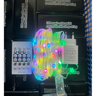 Đèn Led Cảm Ứng nháy đuổi 20 Mét 200 Hạt Led Dây đèn LED trang trí RGB 5V Cổng USB nháy theo nhạc kèm điều khiển