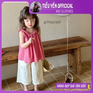 Quần áo trẻ em, Quần áo hè bé gái, áo 2 dây và quần thô suông cho bé 9-25kg S1847 | Tiểu Yến KID