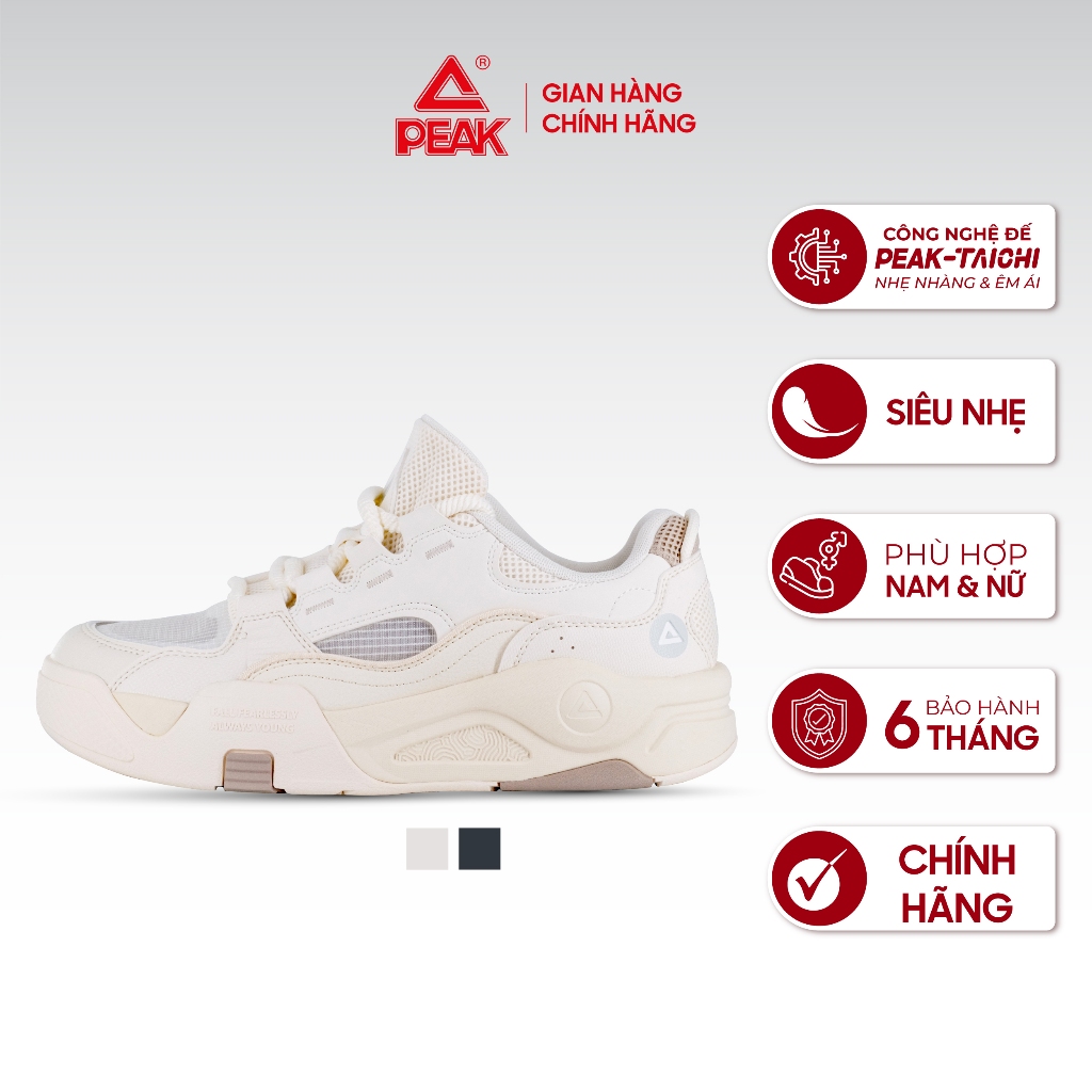 Ảnh Giày Thể Thao Thời Trang Nam Nữ PEAK Casual Công nghệ Đế Taichi Siêu Nhẹ Thiết kế Basic DB420057 DB420058 1