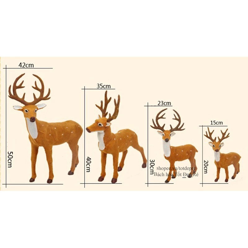 Con Tuần Lộc của ông già Noel -kích thước 30cm