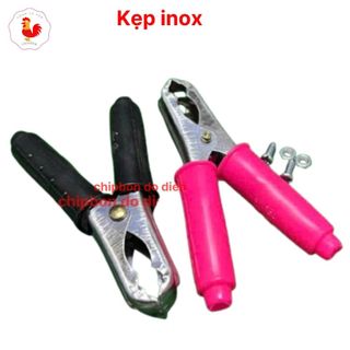 Kẹp bình ac quy 12v inox 75A loại 10cm 1 bộ 2 cái