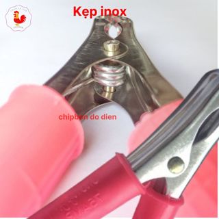 Kẹp bình ac quy 12v inox 75A loại 10cm 1 bộ 2 cái