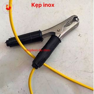 Kẹp bình ac quy 12v inox 75A loại 10cm 1 bộ 2 cái