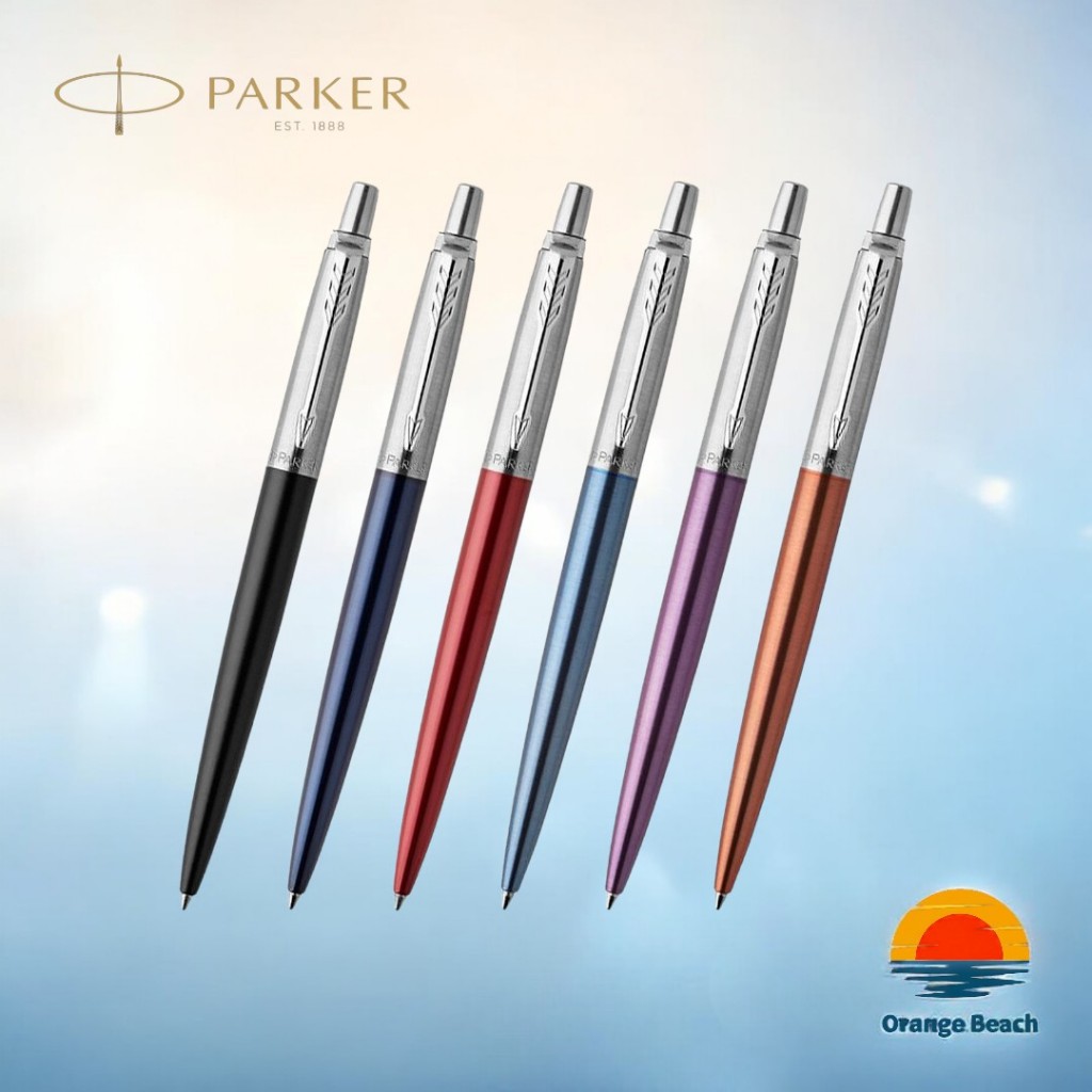 Bút Bi Parker Jotter Core Line/Vỏ Thép Không Gỉ/Cài Bạc/Hộp Quà/Quà Tặng Doanh Nhân/Mực Đen
