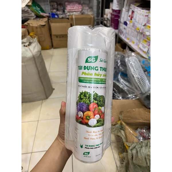 SET 3 CUỘN TÚI ĐỰNG THỰC PHẨM TỰ HỦY SINH HỌC THÂN THIỆN MÔI TRƯỜNG