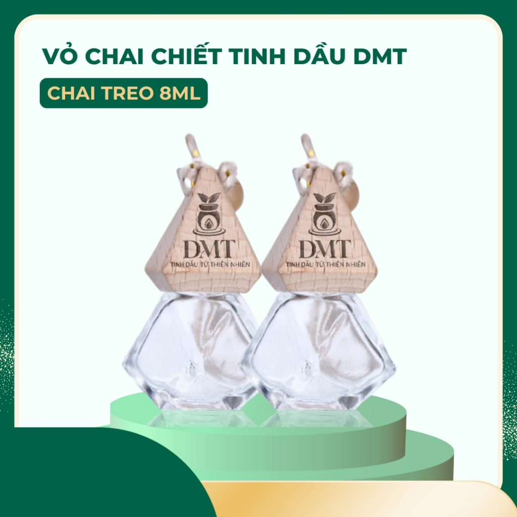 Vỏ Chai Treo Kẹp Đựng Tinh Dầu 8ml Treo kẹp xe, Treo Tủ Quần Áo, để bàn decor - Khử Mùi, Thơm Phòng.