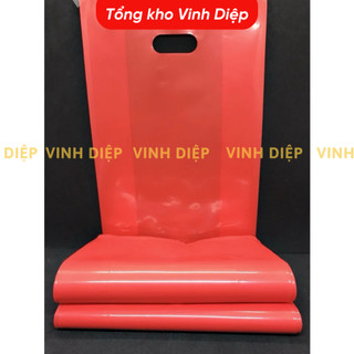 1kg túi nilon HD đỏ đựng hàng chất dày dùng làm túi đựng đồ, đựng quà biếu - 3 size