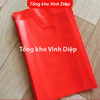 1kg túi nilon HD đỏ đựng hàng chất dày dùng làm túi đựng đồ, đựng quà biếu - 3 size