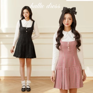 BLEUBIRD Váy tweed phối sơ mi Hallie Dress