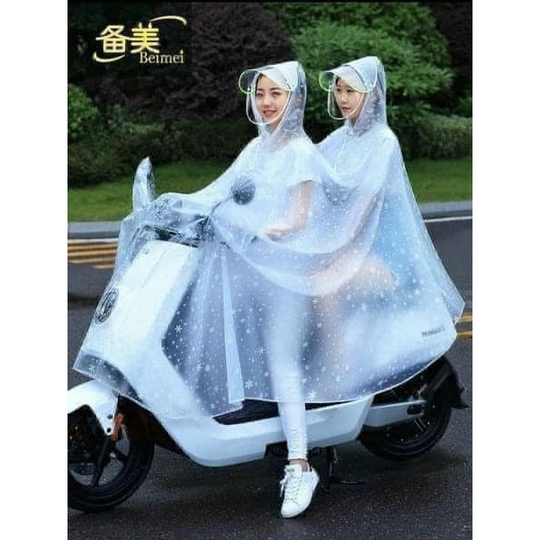 ÁO MƯA NHỰA DẺO HOA TUYẾT TÚ PHONG MỘT ĐẦU, HAI ĐẦU, BỘ QUẦN ÁO MƯA SIÊU BỀN ĐẸP