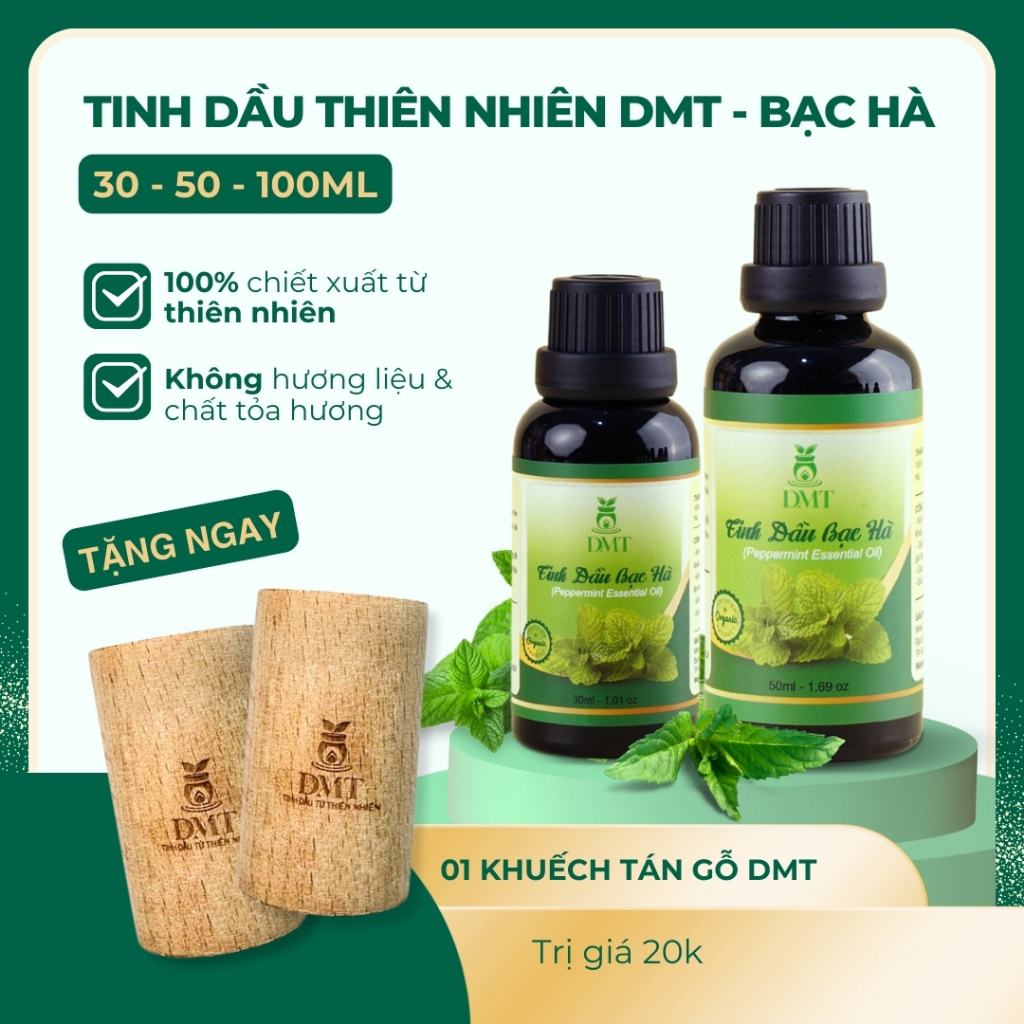 Tinh Dầu Bạc Hà DMT – Hương Bạc Hà Mát Lạnh, Thơm Phòng, Khử Mùi, Thư Giãn Dễ Chịu
