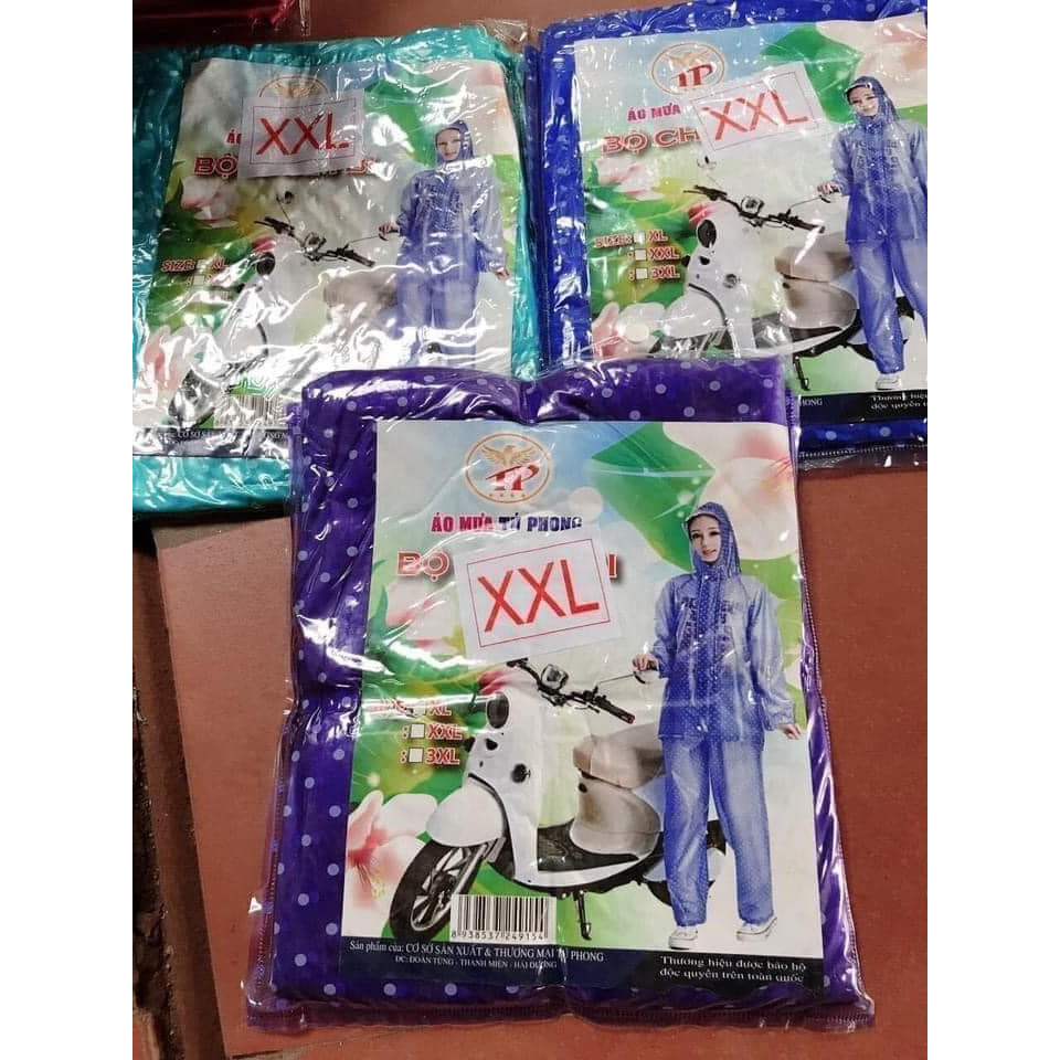 ÁO MƯA CHẤM BI MỘT ĐẦU, HAI ĐẦU, BỘ MƯA CHẤM BI TÚ PHONG CHẤT LIỆU NHỰA DẺO SIÊU DAI