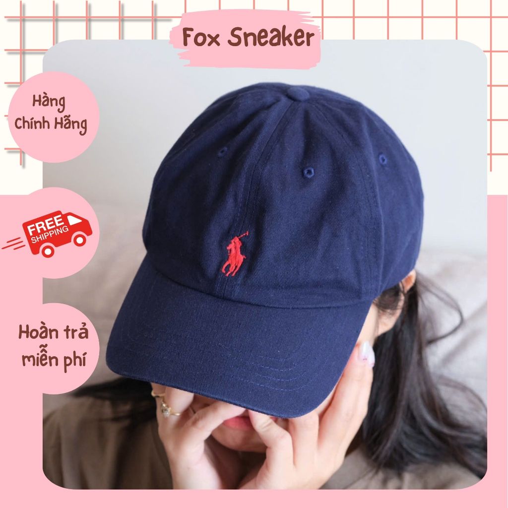 Mũ Nón Polo Ralph Lauren Màu Navy Logo Đỏ Hàng Chính Hãng | Fox Sneaker ...