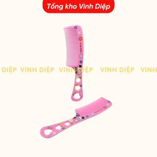 01 chiếc lược nhựa chải tóc cán hoa nhiều màu dành cho bé