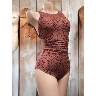 Bộ đồ bơi-bikini liền thân kín đáo tôn dáng chất thun bơi cao cấp, có đệm ngực, màu nâu hàng VNXK