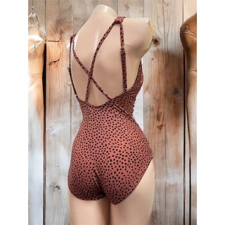 Bộ đồ bơi-bikini liền thân kín đáo tôn dáng chất thun bơi cao cấp, có đệm ngực, màu nâu hàng VNXK