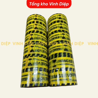 Băng dính Hàng Dễ Vỡ Xin Nhẹ Tay đóng hàng màu vàng 1 cuộn bản 5cm
