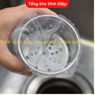 Túi 100 lưới lọc rác bồn rửa chén bát