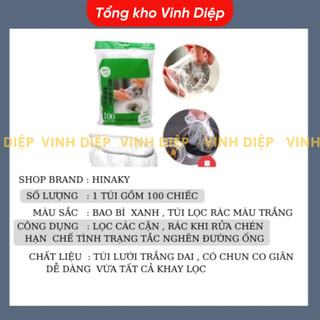Túi 100 lưới lọc rác bồn rửa chén bát