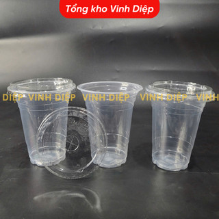Cốc nhựa, ly nhựa khổng lồ 1000ml 800ml, ly trà tắc 1 lít, trà chanh, thố trà sữa (25 ly có nắp)