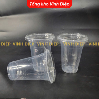 Cốc nhựa, ly nhựa khổng lồ 1000ml 800ml, ly trà tắc 1 lít, trà chanh, thố trà sữa (25 ly có nắp)